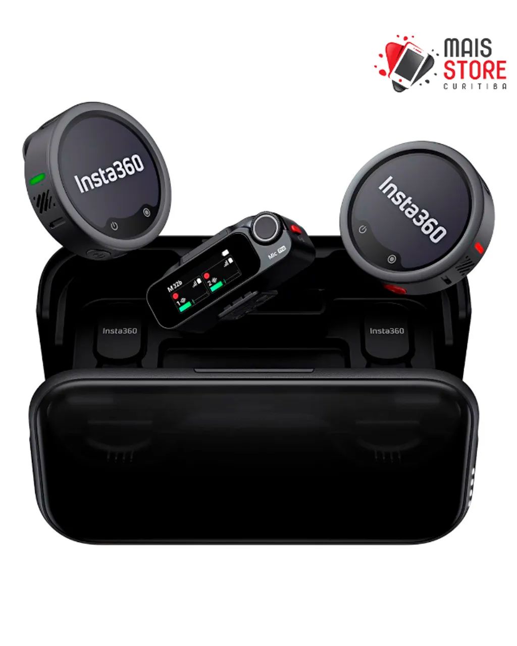 Microfone INSTA360 Mic Pro (2TX +1RX) - (Novo/Lacrado)