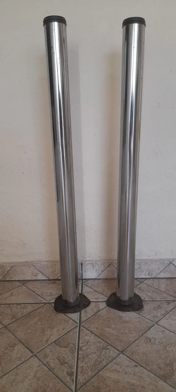 Dois pés em inox para ilha ou bancada granito