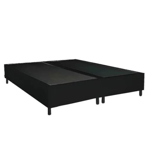 Cama Base Box Casal Preto Suede