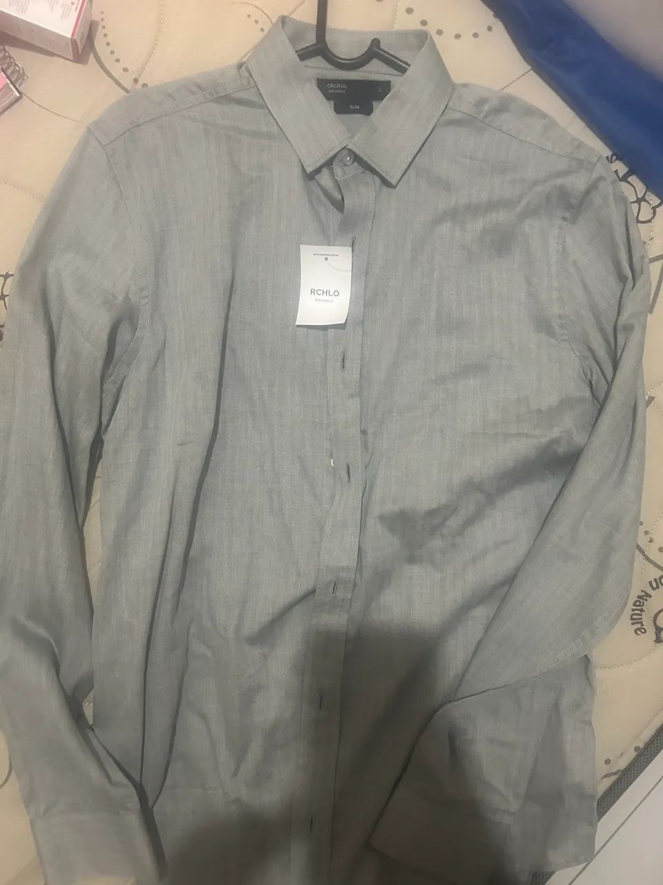 camisera manga longa, cinza. Nova. - Foto 3