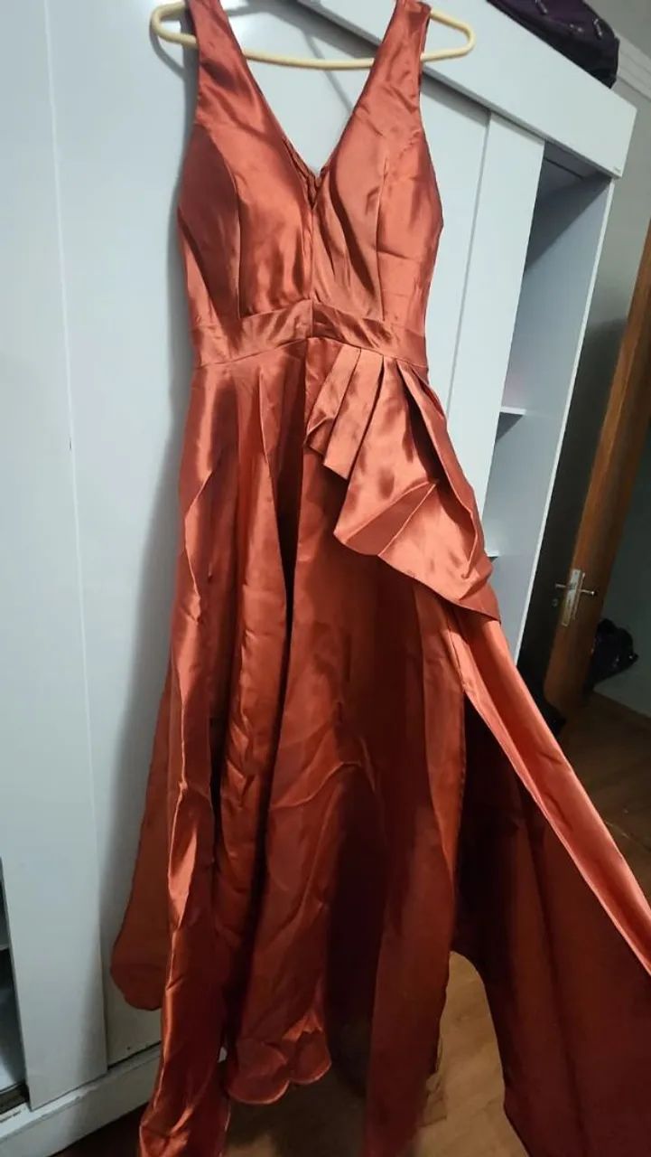 Vendo Vestido Terracota - Foto 2