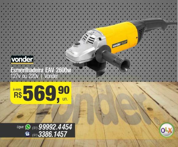 Esmerilhadeira angular 7", EAV 2600, 127 V - Vonder
