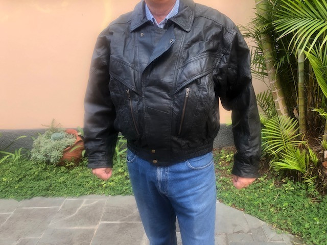 jaqueta de couro legitimo italiano
