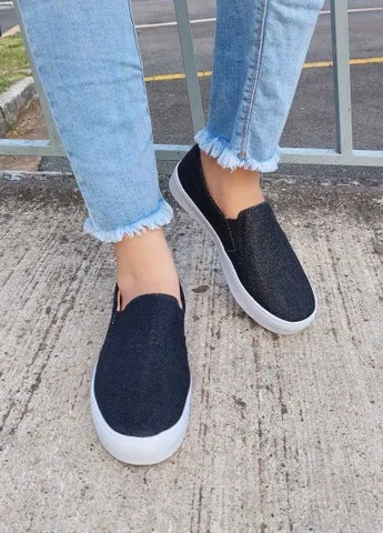 Slip On Preto Brilho Tam 34 - Frete Grátis Sorocaba e Votorantim