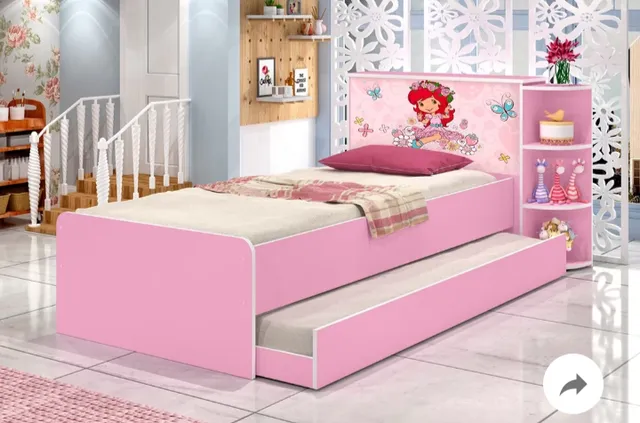 Cama Infantil Para Meninas Com Proteção Lateral da Barbie