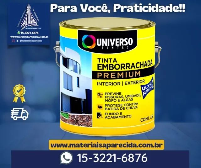 Tinta Emborrachada Branca 3,6L -Nova 
