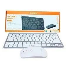 (NOVO) Kit Teclado e Mouse Sem Fio Gold TCD-02