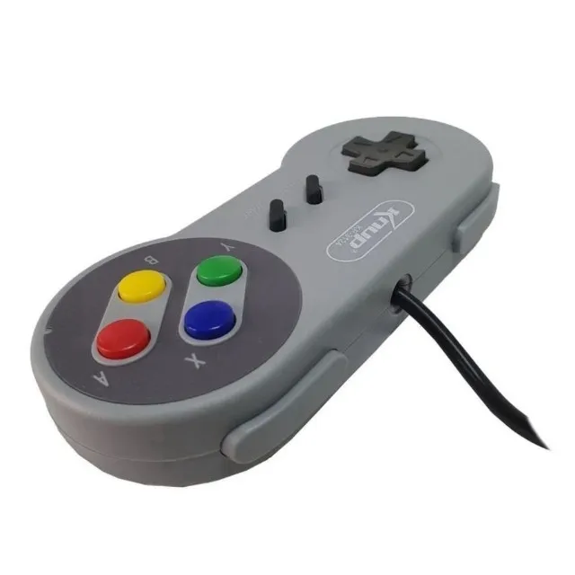 Kit C/2 Controle Super Nintendo Snes Joystick Usb Jogos Emulador Pc