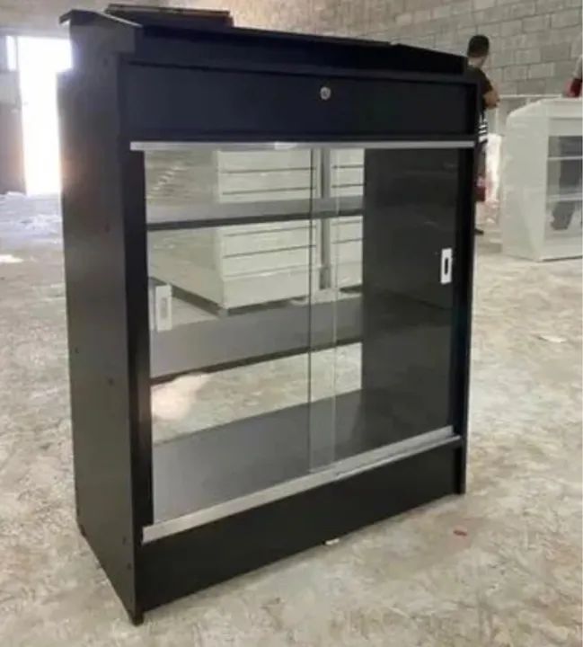BALCÃO CAIXA VITRINE COM PORTA DE VIDRO - Foto 2