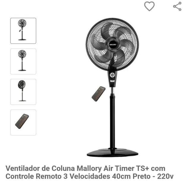 Ventilador de coluna Mallory Air time com controle remoto 6 pas
