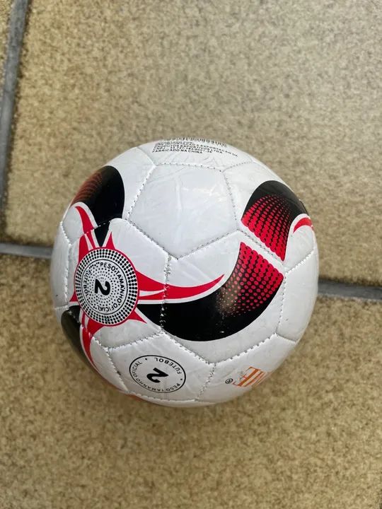 Bola de futebol tamanho 2, futebol infantil seguro PVC branca, para ensino de crianças - Foto 6