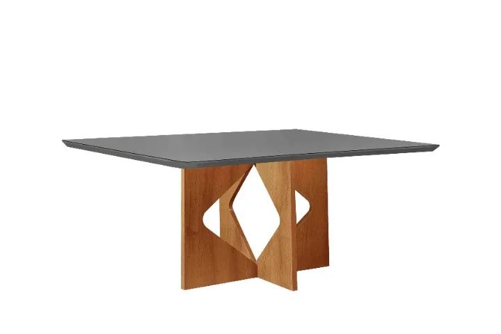 Mesa Milao 120x90 Cinamomo/Grafite Frete Grátis - Até 12x S/ Juros 