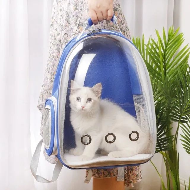 mala mochila para transporte pet namc73 napoles 44x32x18cm-azul