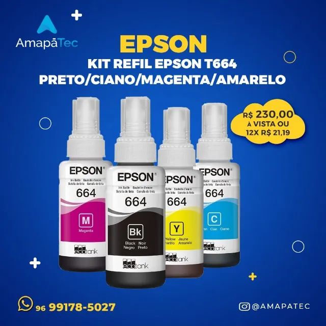 Kit Tinta 4 Epson 664