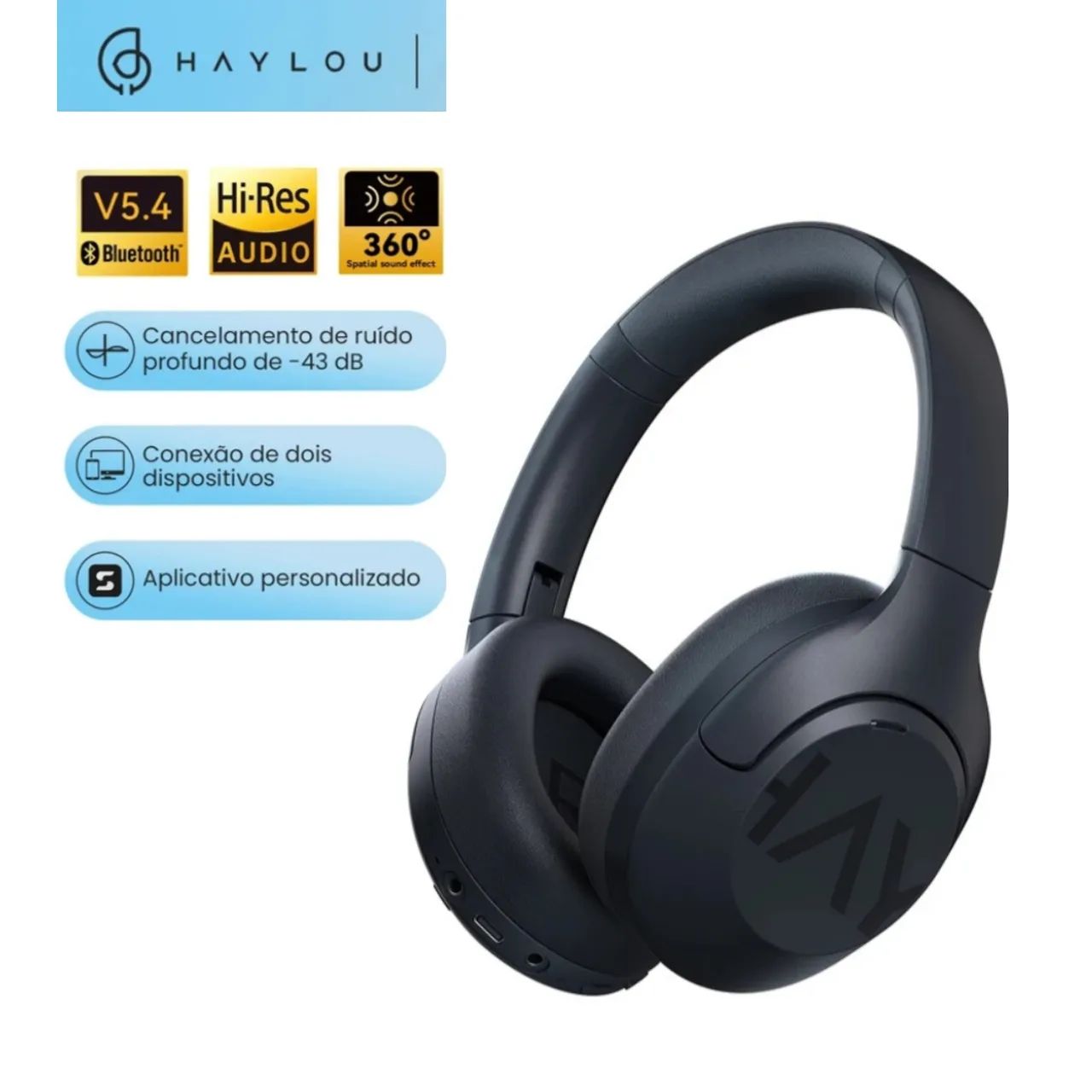 Fone de ouvido Headphone Haylou S30 ANC 