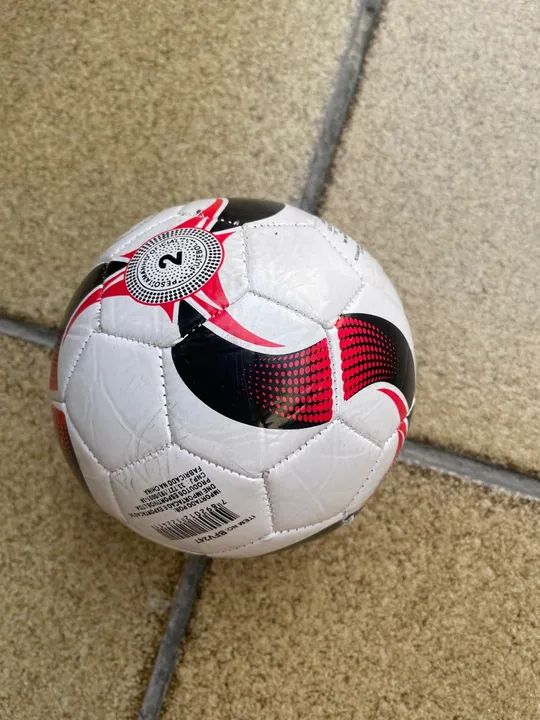 Bola de futebol tamanho 2, futebol infantil seguro PVC branca, para ensino de crianças - Foto 3