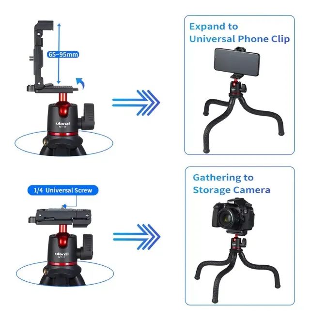 Tripé Flexível Ulanzi Mt-11  para Câmera e Telefone - Foto 6