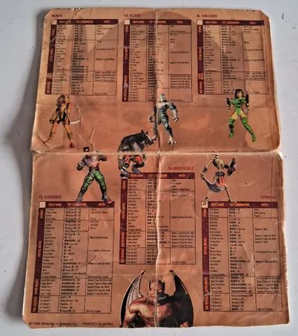 Quick Reference Card e Caixa (Adaptada em capa de fita VHS) - Killer Instict N64 - Foto 5