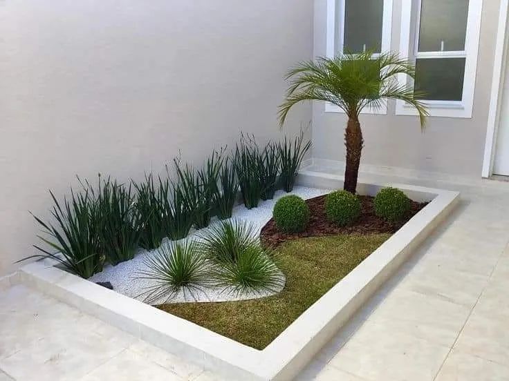 Jardim zen com plantas e pedras