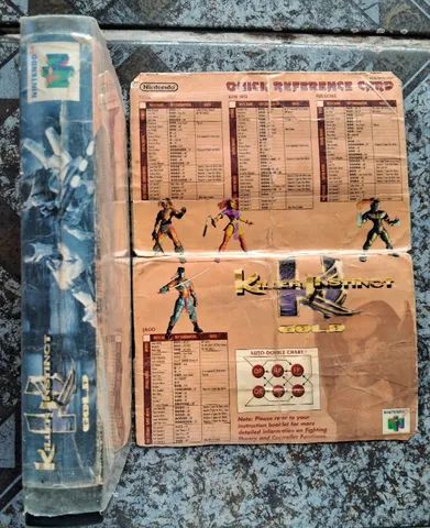 Quick Reference Card e Caixa (Adaptada em capa de fita VHS) - Killer Instict N64 - Foto 3