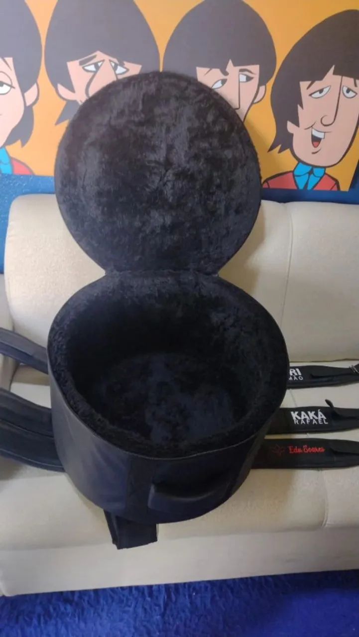 BAG PARA SANFONAS E ZABUMBAS, CORREIAS ALÇAS EM COURO E SEU NOME BORDADO - Foto 3
