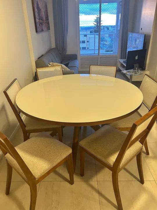 Mesa de Jantar Redonda com 6 Cadeiras - Foto 3