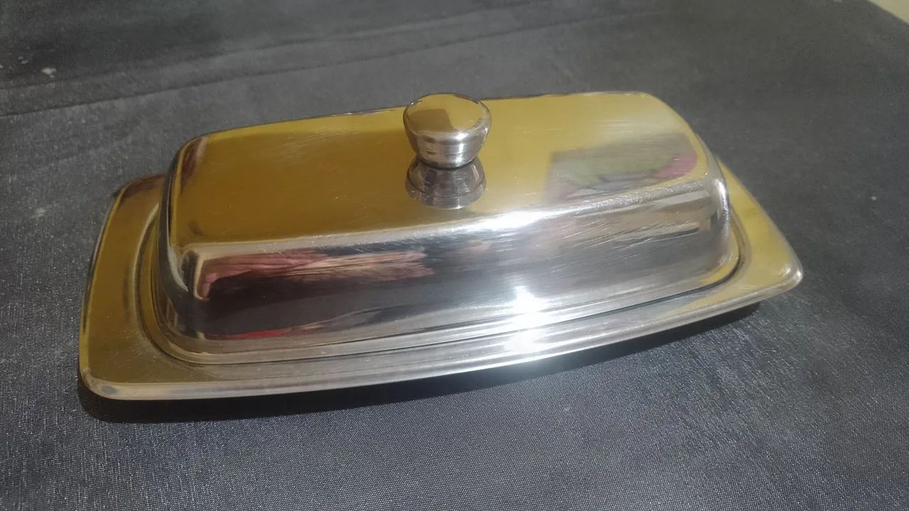 Porta Manteiga em Aço Inox - Foto 2
