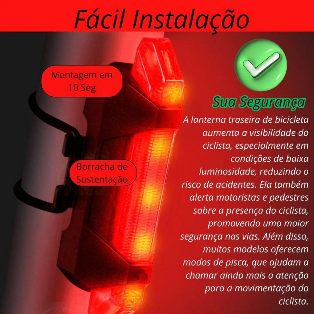 Velocímetro + kit de farol para bicicleta  - Foto 5