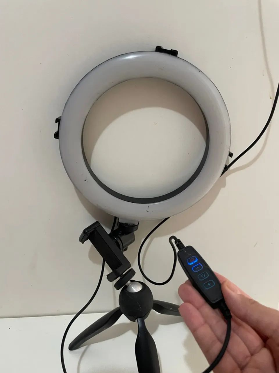 Ring Light com Tripé e Suporte para Celular