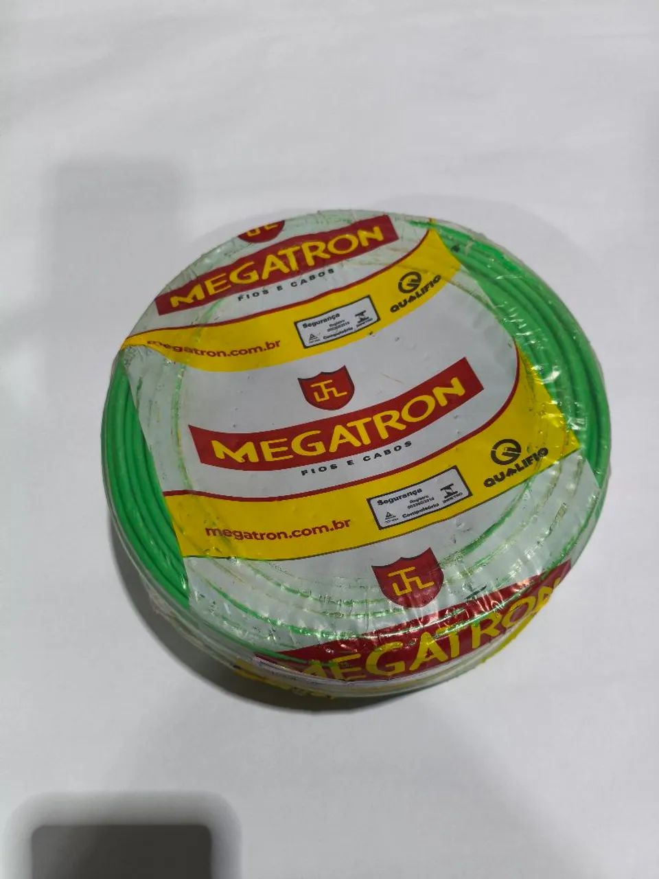 Fio cabo flexível marca megatron, lote com 5 rolos de 100m, sendo 1  6mm, 1  2,50,  3  1,5