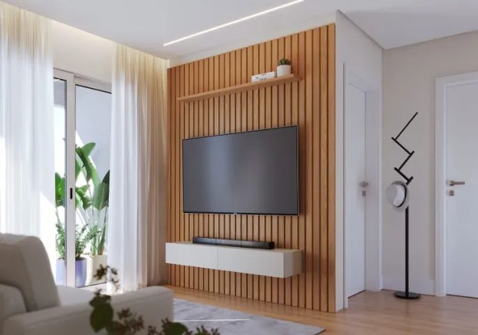 Niagara 1956 Slatted TV Stand for TVs up to 85 inches