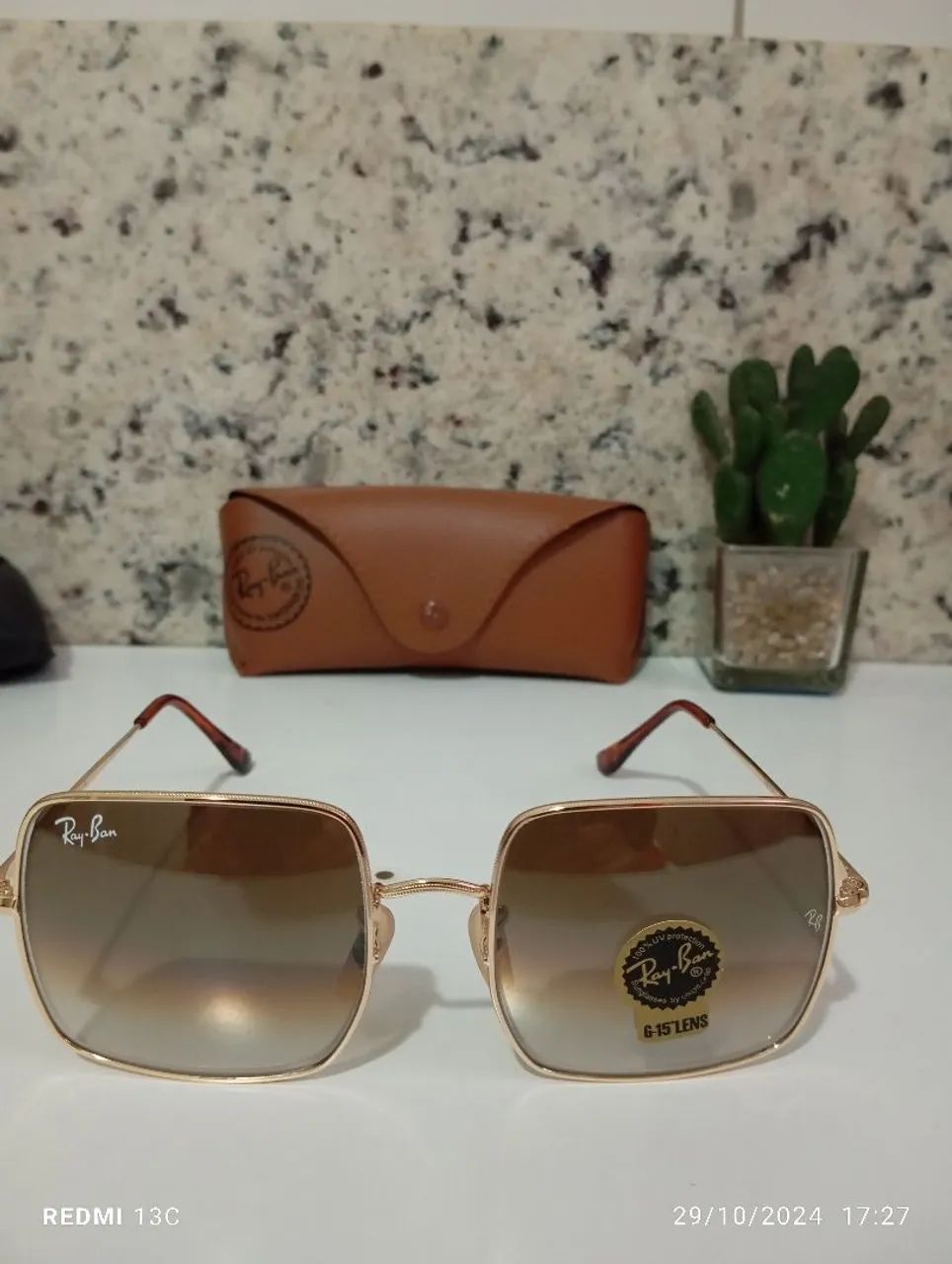 Óculos de Sol Ray-Ban Quadrados Rb1971 - Foto 2