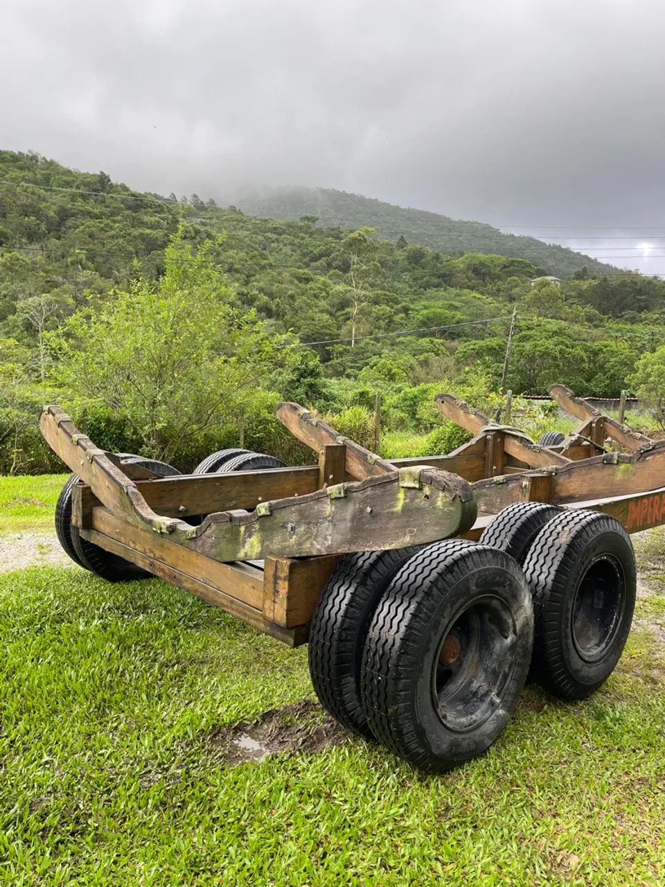 Carreta de Encalhe em madeira - Foto 3