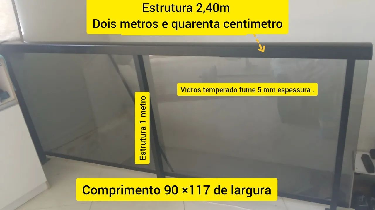 Varanda de vidro temperado fume