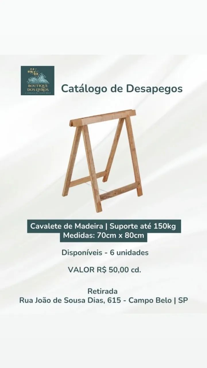 Cavalete em madeira