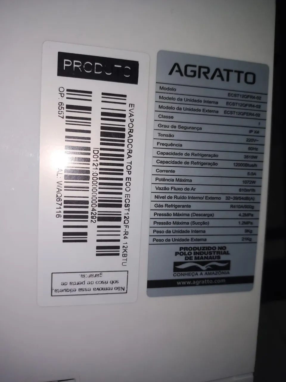 Evaporador Agratto 12 mil Btu/h - Foto 2
