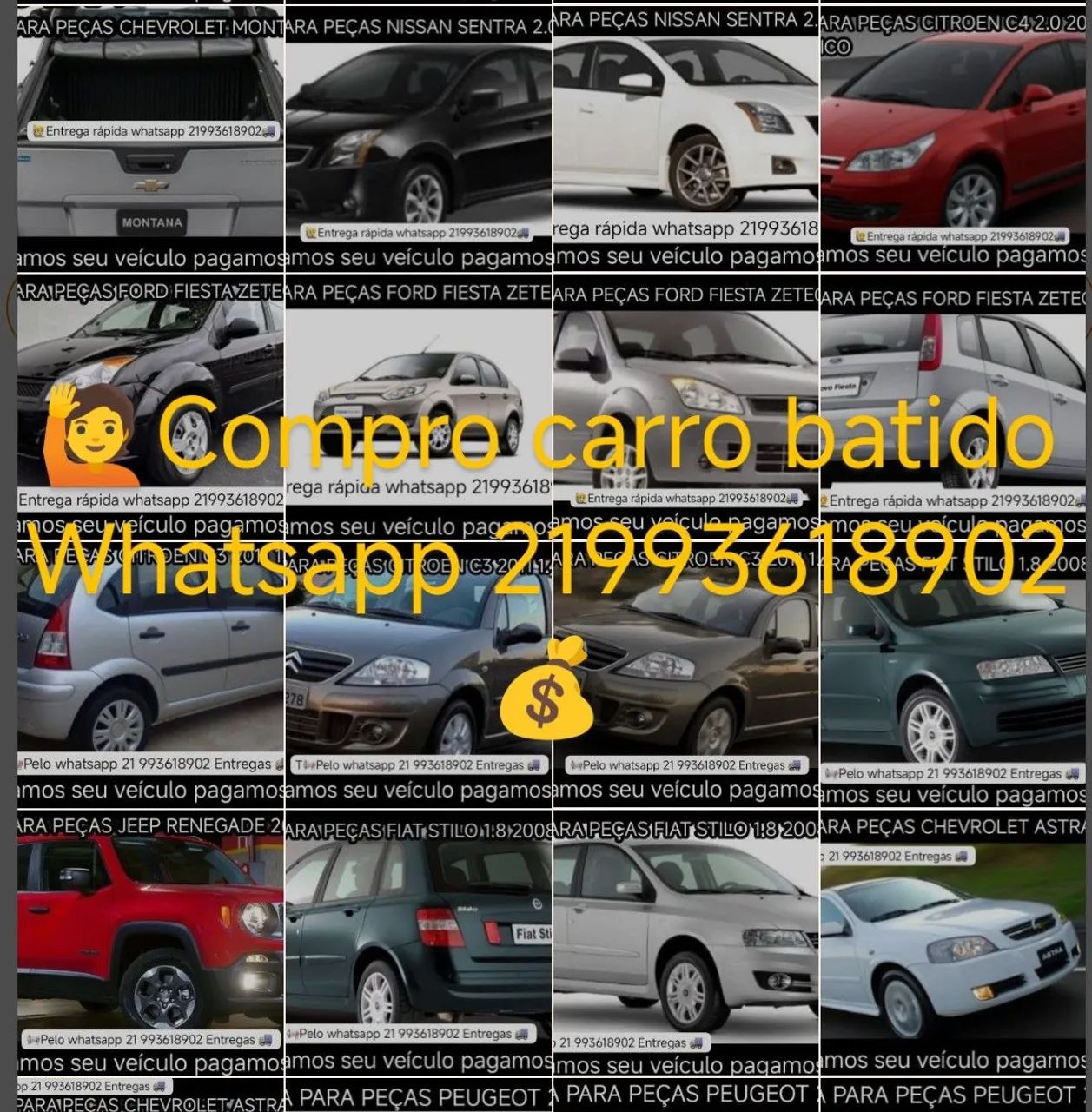 Peças de carro batido ferro velho Catonho compro carro batido whats *