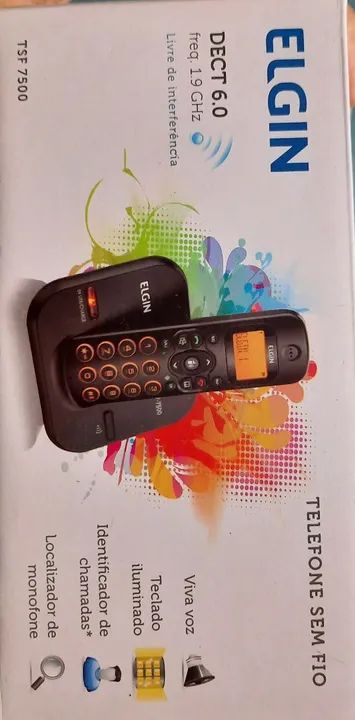 Telefone Sem Fio Elgin TSF 7500 - DECT 6.0