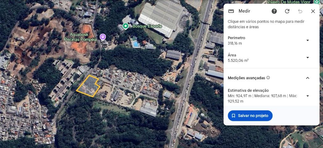 Lote/Terreno de esquina, com 5.520m² no Bairro Tatuquara - Foto 2