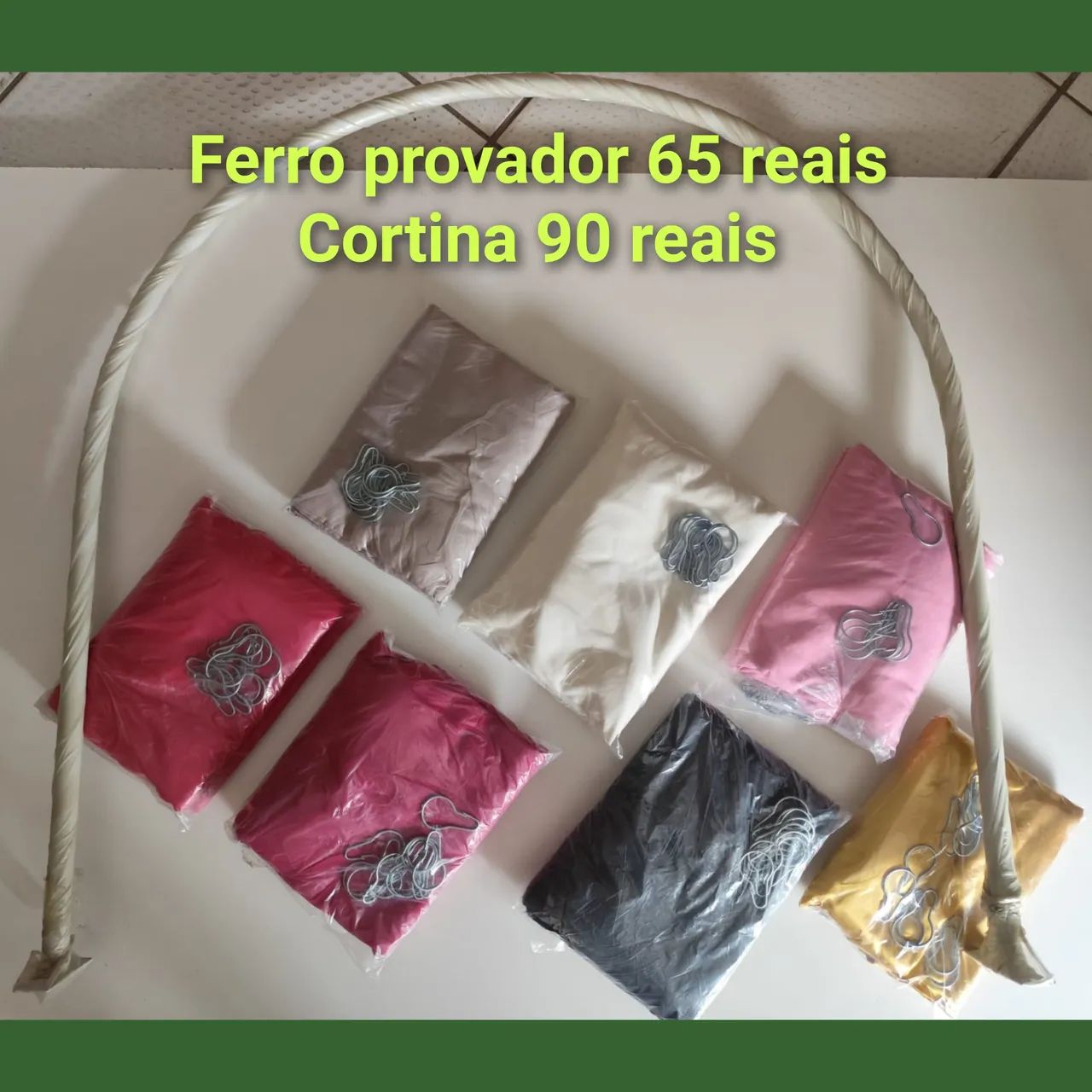Ferro provador e cortinas para loja!