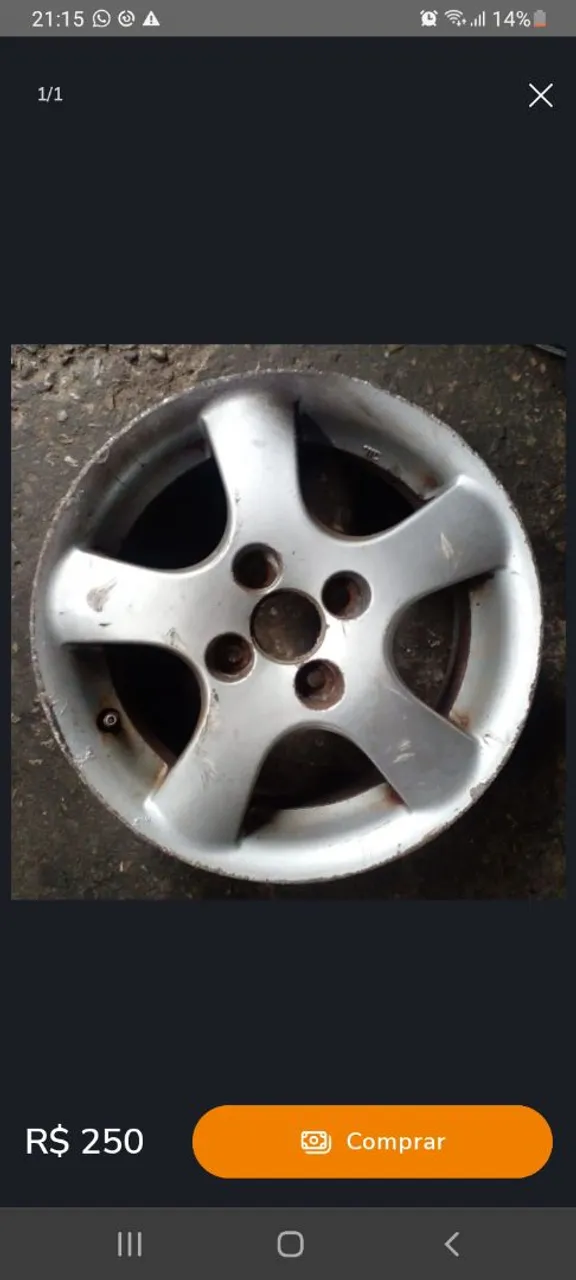 Roda aro 14 honda fit