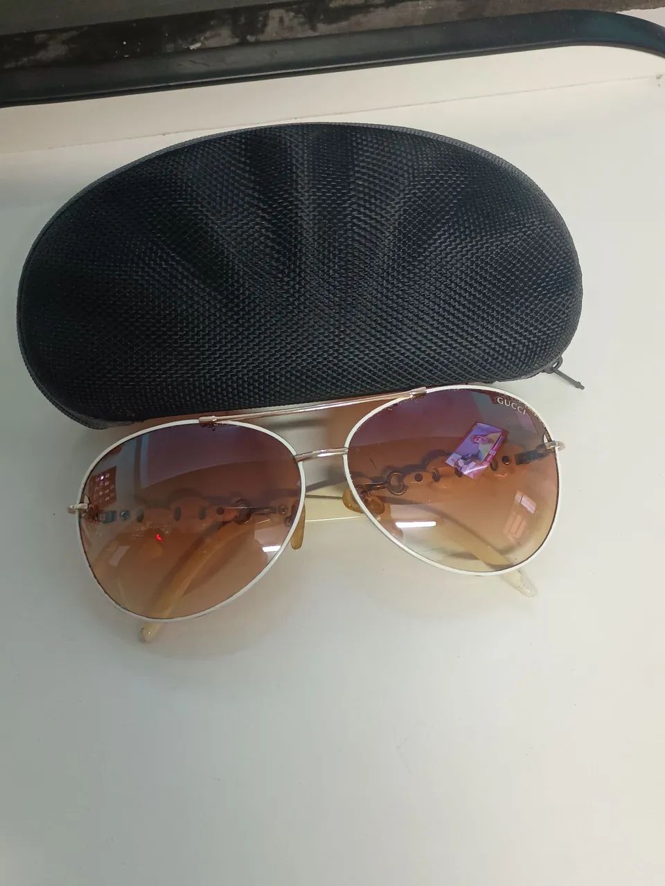Óculos de Sol Gucci Vintage Aviador - Foto 2