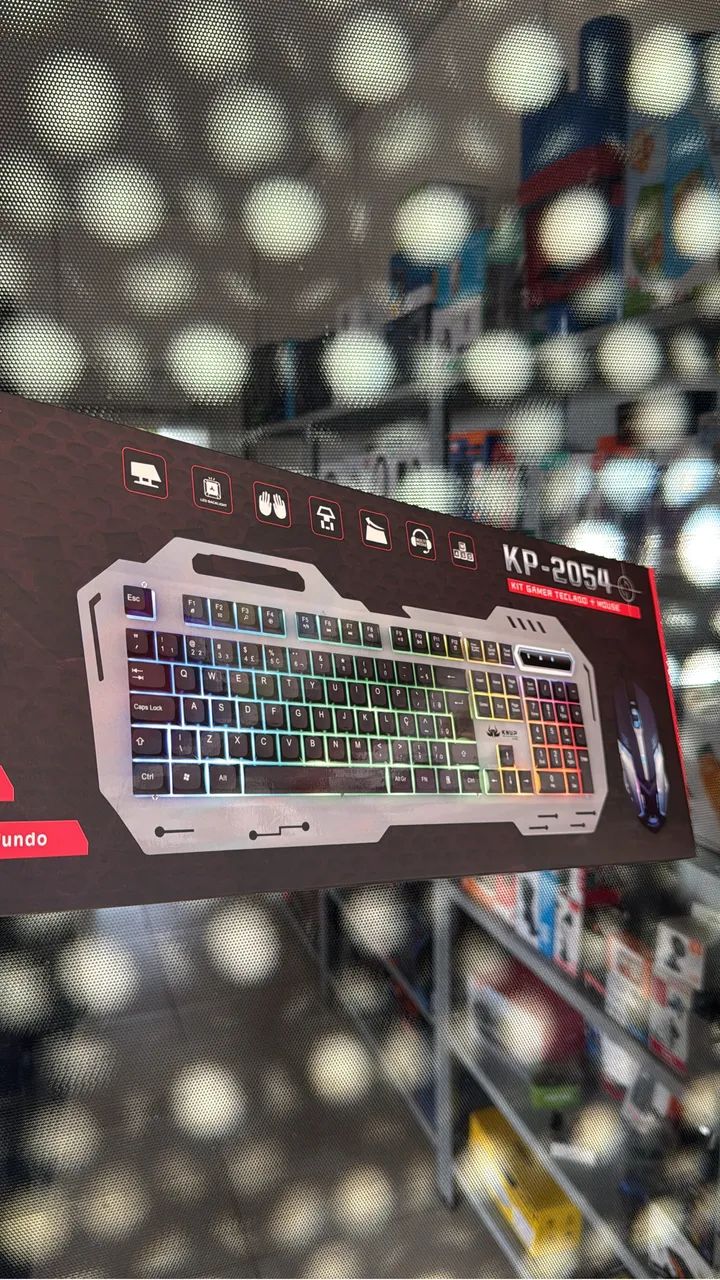 Kit gamer teclado reforçado metal com mouse USB 