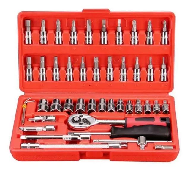  kit chave de catraca 46 peças