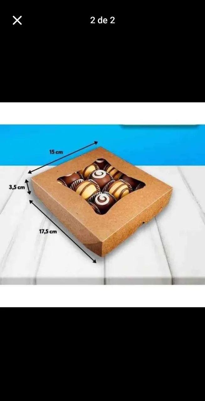 Vendo 10 embalagens para doces/salgados 