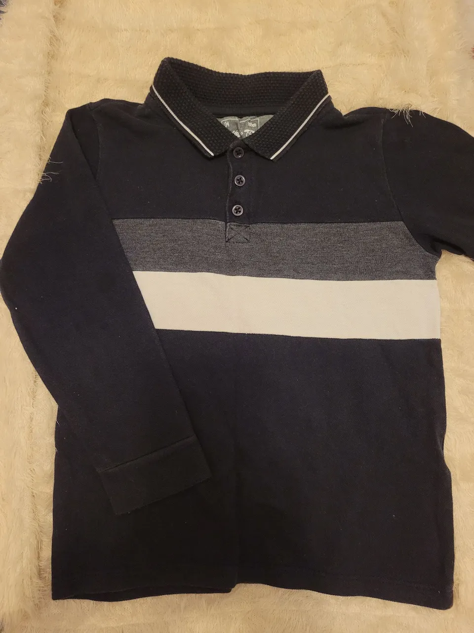 Camisa Polo Infantil Manga Longa Listrada
