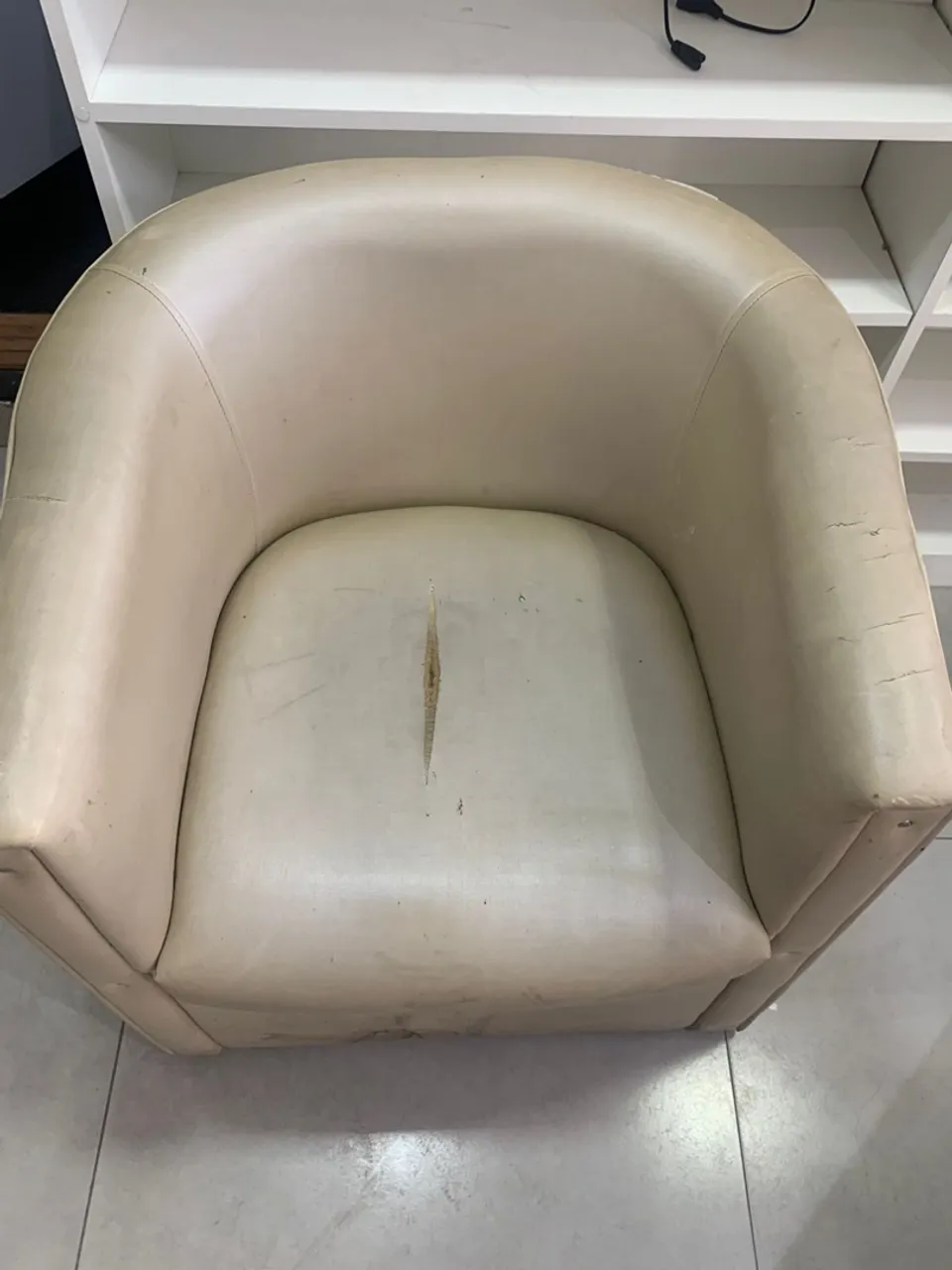 Poltrona em Couro para Comércio