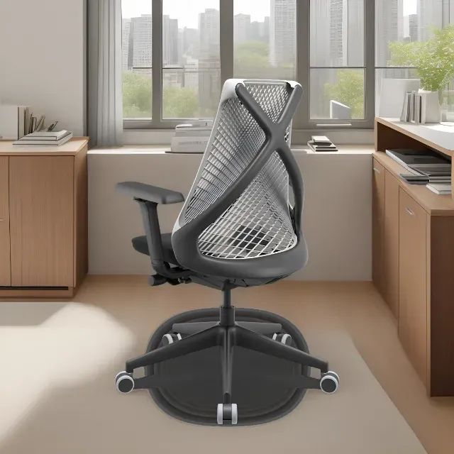Cadeira Ergonomica Branco e Preto - Foto 4