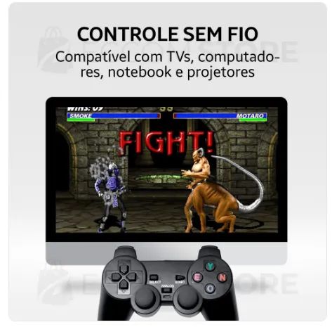 Game Stick - Video game com 2 controles sem fio - Foto 4