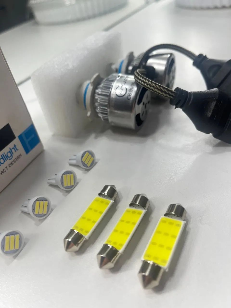 Lâmpadas LED C6 para Farol de Carro - Foto 3